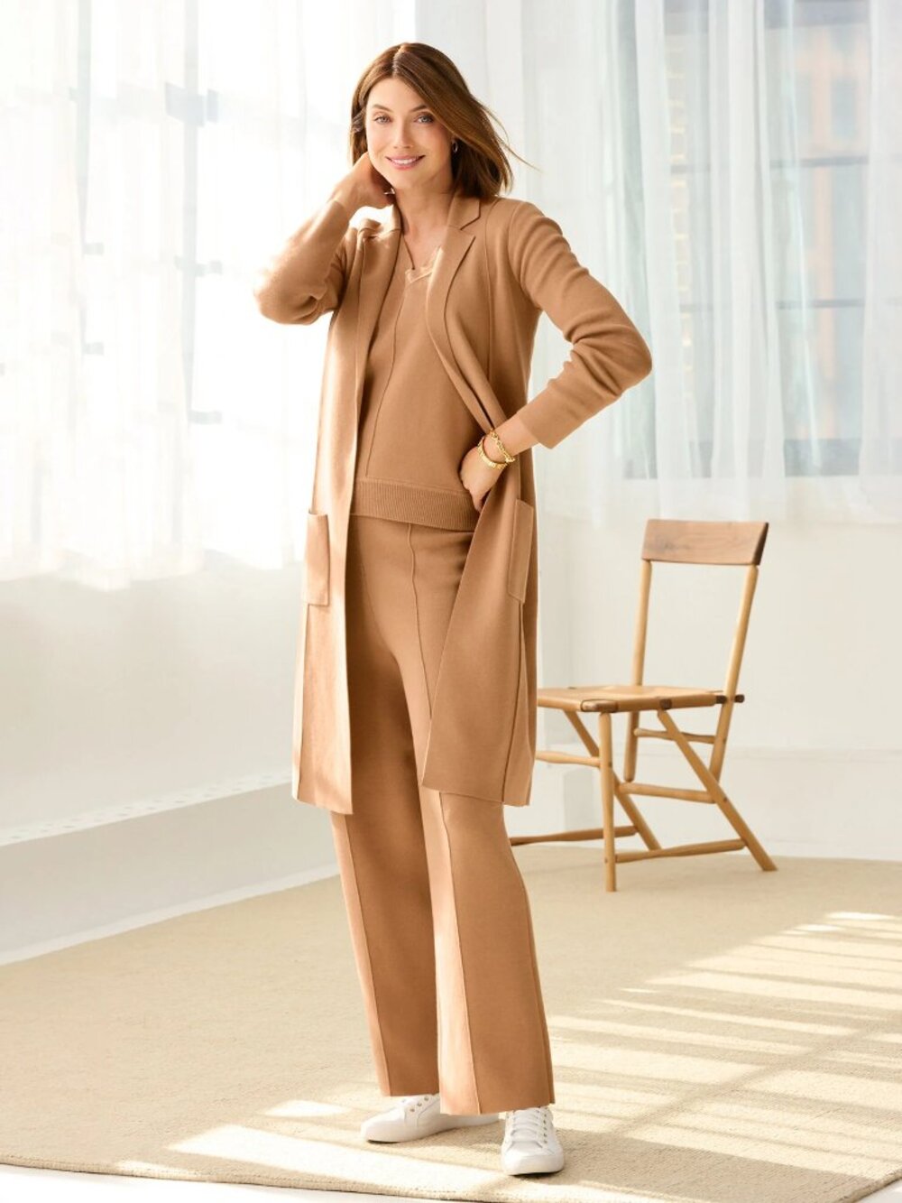 NWT TALBOTS TAN SMOOTH COTTON DUSTER 2X